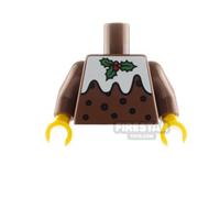 Custom Printed Torso Christmas Pudding Christmas Jumper REDDISH BROWN