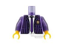 Custom Printed Torso Outcast Student Jacket with Shirt and Tie DARK PURPLE