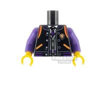 Custom Printed Torso Outcast Student Varsity Jacket BLACK