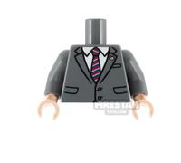 Custom Printed Torso Suit with Red and Dark Blue Striped Tie and USA P