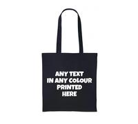 Custom Printed Tote Bags - Any Text - Various Colour Options - Perfect for Events (Storm Dark Grey)