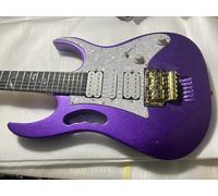 Custom Purple 6 String Electric Guitar Basswood Body Gold Hardware White Pear Pick Guard