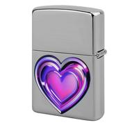 Custom Purple Hearts Lighter Case Personalized Metal Lighter Cover Holder Reusable Shockproof Protective Lighters Without Insert Gift for Men Women Dad Husband