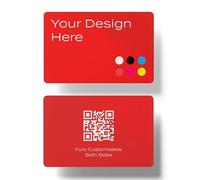 Custom PVC NFC Digital Business Card - Share Your Contact Info, Social Media Links, and More with Just a Tap - Fully Customizable. (Red)