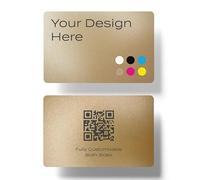 Custom PVC NFC Digital Business Card - Share Your Contact Info, Social Media Links, and More with Just a Tap - Fully Customizable. (Gold)