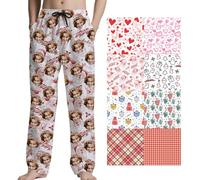 Custom Pyjama bottoms personalised lounge wear With Photo Text Customized Funny pyjamas set For Men Women Add Your Design photo of the couples face pjs sets gifts