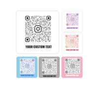Custom QR Code Stickers Personalized Design Your Own QR Code Stickers for Text Name Image Photo QR Code Labels Waterproof Vinyl Custom Labels