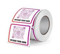 Custom QR Code Stickers Waterproof UV Resistant - Personalized Vinyl Labels | Multiple Sizes 1.5" to 5" - 50 to 1000pcs for Business Promotion, Packaging, Events & Personal Use