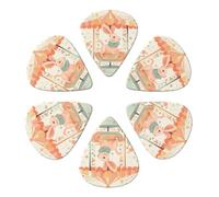 Custom Rabbit Guitar Picks for Acoustic Guitar, Violin, Ukulele, Bass (Pack of 6)