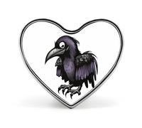 Custom Ravens Lapel Pin Aluminum Alloy Button Badge Personalized Heart Exquisite Brooch Classic Mini Pin for Backpacks Hat Suit Jacket Decoration