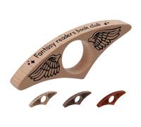 Custom Readers Book Club Thumb Book Page Holder with Name & Wing Personalized Wooden Bookmark Reading Accessories Reading Tracker Thumb Ring Bookmark Book Finger Hold for Teachers Librarian Readers