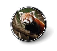 Custom Red Panda on Tree Branch Lapel Pin Aluminum Alloy Button Badge Personalized Exquisite Brooch Classic Mini Pin 1 Inch for Backpacks Hat Suit Jacket Clothing Decoration