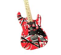 Custom Red & White Stripe Electric Guitar - Alder Body, Maple Neck, Tremolo