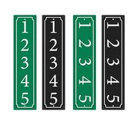 Custom Reflective Address Plaque, Personalized Aluminum House Number Sign for Mailbox, Home, Street, or Outdoor Use, Vertical Address Plate with High-Visibility Numbers & Two Screws, Black or Green