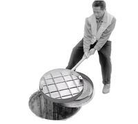 Custom Reinforced Steel Manhole Cover - 25.6in Circular Sewer & Septic Tank Lid for Concrete Wells, Docks, Sidewalks & Pavement - Durable, Heavy-Duty Design