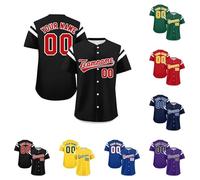 Custom Replica Baseball Jersey Printed with Team Name Number Logo Customized Softball Practice Jerseys for Men Youth Women Kids