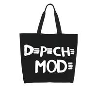 Custom Reusable Electronic Rock Depeche Cool Mode Shopping Bag Women Shoulder Canvas Tote Bag Durable Grocery Shopper Bags