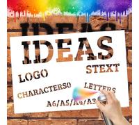 Custom Reusable Stencils,Personalized Text Stencil for Spray Painting & Sign Making, Personalized with Logo/Text - Custom Text Stencils for DIY Crafts, Wedding, Journal