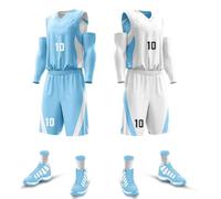 Custom Reversible Basketball Jerseys: Personalized Men's/Boys' Uniforms with Name and Number - Athletic Tank Top, Blue & White a, US