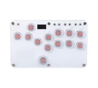 Custom RGB Leverless Controller with Function and Low Latency for PC and Console Gamers Size 19.6x12.3x1.8cm