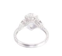 Custom Rings Silver Wedding Band Women 14K White Gold Moissanite Water Drop with 1Ct Moissanite Size R 1/2 Upgrade 3.0 for Wife Engagement Jewelry