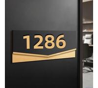 Custom Room Number Door Sign, Personalized Modern Acrylic Plaque, Customizable Number Identification Sign For Hotel Office Or Apartment