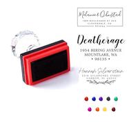 Custom Round Self Inking Logo Business Stamp - Own Design for Book Publishing - 9 Colors