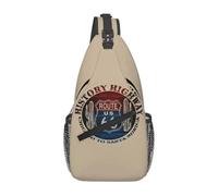 Custom Route 66 America Road Vintage Trip Sling Chest Bag Custom Shoulder Crossbody Backpack for Men Traveling Daypack
