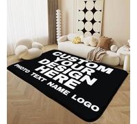 Custom Rug, Customizable with photos, text and logos, Soft Flannel Carpets, Non-Slip Washable Door Mat Decorative, for Living Room, Bedroom, Dining Room, Office, Kitchen, Home Decor Floor Mats