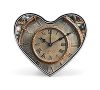 Custom Rusty Steampunk Clock Lapel Pin Aluminum Alloy Button Badge Personalized Heart Exquisite Brooch Classic Mini Pin for Backpacks Hat Suit Jacket Decoration