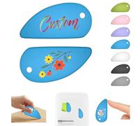 Custom Safety Box Cutter,10-300pcs Mini Ceramic Blade Cutter with Your Personalized Logo/Image/Text,Built-in Magnetic,Finger-Friendly,Keychain Box Opener for Daily Use,Branding,Promotion,Gift (Blue)