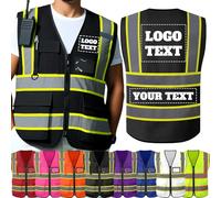 Custom Safety Vest Customized High Visibility Reflective Vests with Logo, Personalised Two-tone Construction Vests Men Women