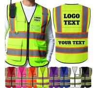 Custom Safety Vest Customized High Visibility Reflective Vests with Logo, Personalised Two-tone Construction Vests Men Women