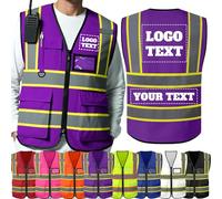 Custom Safety Vest Customized High Visibility Reflective Vests with Logo, Personalised Two-tone Construction Vests Men Women