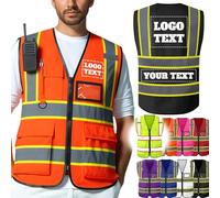 Custom Safety Vest Customized High Visibility Reflective Vests with Logo, Personalized Two-tone Construction Vests Men Women