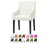 Custom Sakarias Velvet Armchair Cover for Dining & Kitchen Chairs - Off White Slipcover for Sakarias Style - Elegant Protection & Easy Care
