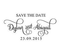 Custom Save The Date Rubber Stamp Self Inking Wedding Invitation Personalized Stamper Colop Gifts