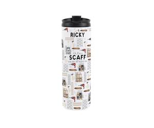 Custom Scaffolder Travel Mug - Personalised Scaff Trades Gifts - Reusable Stainless Steel Vacuum-Sealed Double-Walled Drinks Travel Flask 500ml (16 fl oz)