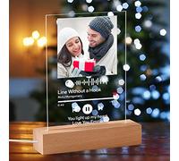 Custom Scannable Spotify Code Plaque Frame - Personalized Glass Art Photo Frame, Customize Acrylic Song Plaque Music Sign Picture Frame Gift for Lover Friends - Can Upload Photo, Music & Singer Name