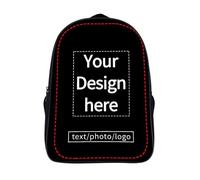 Custom School Backpack for boys girls, Personalized Backpack Add Your Photos Text Logo Men Women with Adjustable Straps, Durable, Lightweight,School Bag with Large Capacity for Travel, Work and School