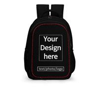 Custom School Backpack for boys girls, Personalized Backpack Add Your Photos Text Logo Men Women with Adjustable Straps, Durable, Lightweight,School Bag with Large Capacity for Travel, Work and School
