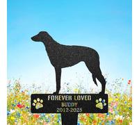 Custom Scottish Deerhound Dog Metal Memorial Garden Stake, Personalised Pet Grave Marker Name Sign, Remembrance Stake Decor, Garden Decor, Pet Memorial Plaque, Pet Tribute