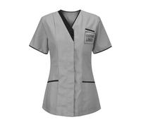 Custom Scrub Tops Personalised Medical Uniforms & Scrubs V-Neck Scrubs Short Sleeve with 2 Pockets Design Your Own Nurses Top with Hospital or Your Name Soft Comfy Uniforms Shirt Workwear Healthcare