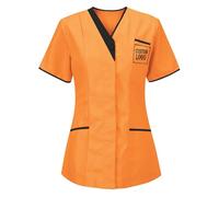 Custom Scrub Tops Personalised Medical Uniforms & Scrubs V-Neck Scrubs Short Sleeve with 2 Pockets Design Your Own Nurses Top with Hospital or Your Name Soft Comfy Uniforms Shirt Workwear Healthcare