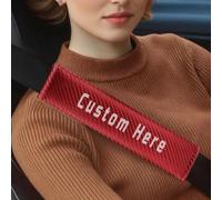 Custom Seat Belt Cover Pad - Carbon Fiber Soft Seat Belt Pillow Cushion for Kids & Adults - Personalized Seatbelt Shoulder Strap Pad, Universal Fit for Car/Suv/Truck