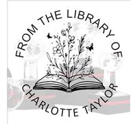 Custom Self-Inking Book Stamp with Floral Design, Personalized 'from The Library of' & Name Stamp, Ex Libris Gift for Book Lovers, Teachers, Reinkable for Home & Business Use