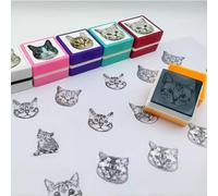 Custom Self Inking Cat Dog Portrait Stamp - Personalized Animal Stamps - Gifts for Pet Lovers