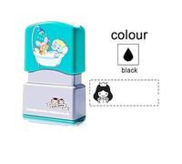 Custom Self-Inking Name Stamp DIY for Kids Student Name Clothes Chapter Personalized Not Easy to Fade Child's Name Sticker - Can Choose Gender and Color (Girls (Blue))