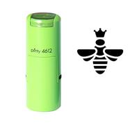 Custom Self Inking Queen Bee Stamp - Personalized Rubber Stamp with Ink - Custom Bee Design Address Stamp for Business, Office, Wedding, Stationery & Gifts
