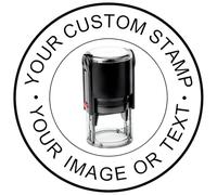 Custom Self-Inking Stamp for Logo & Signatures, Personalized Logo Stamp, Precision Laser-Engraved Rubber Stamps for Legal Documents, Contracts & Branding - 5 Ink Colors